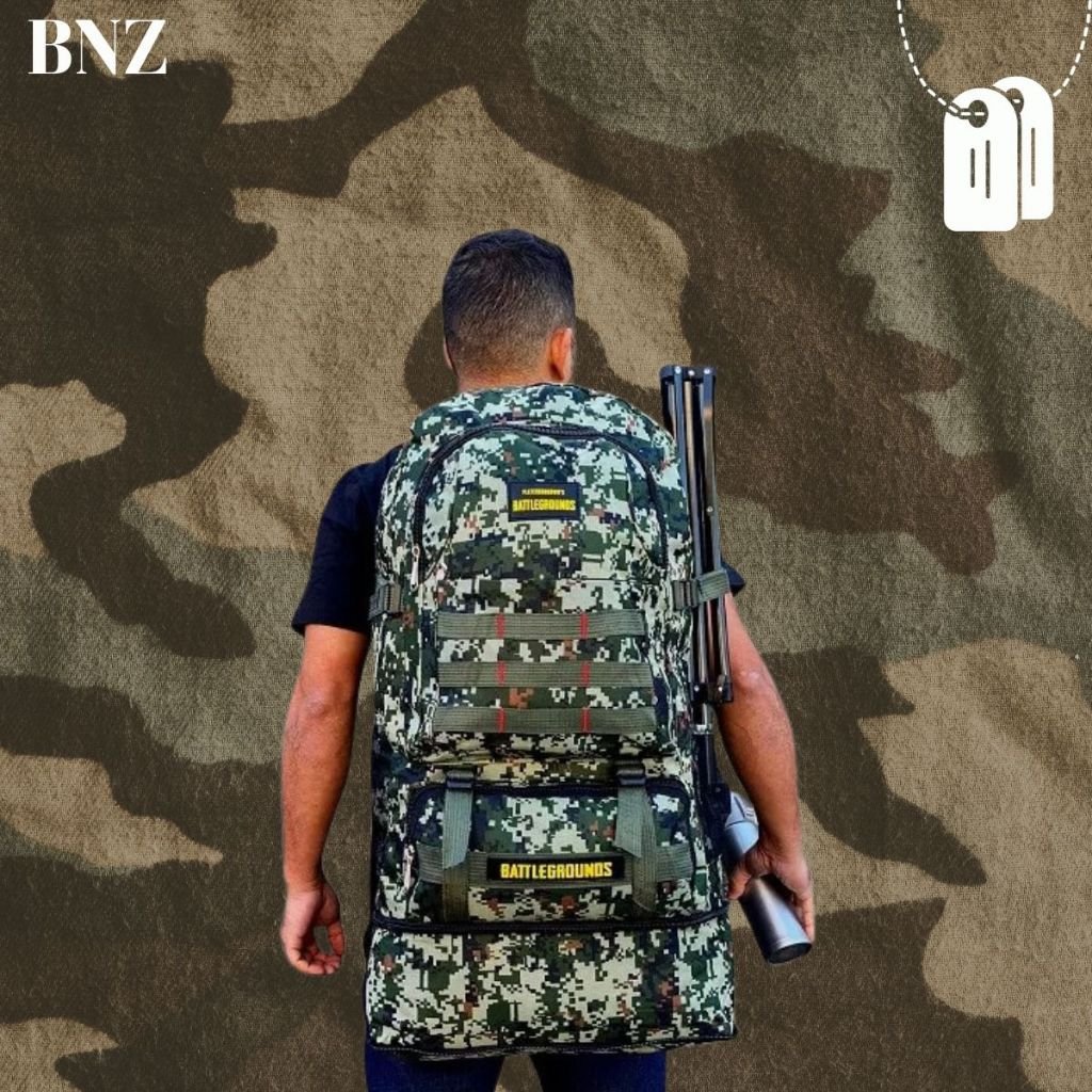 Mochila  Reforçada Masculina (209107) Grande Camping  Militar trilha 47 litros