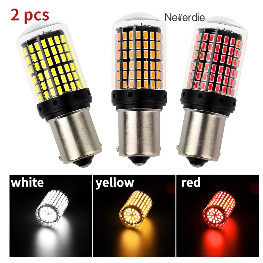 2pcs Lâmpada De Sinalização De Volta Freio LED 144 Chip 1156 Para Carros