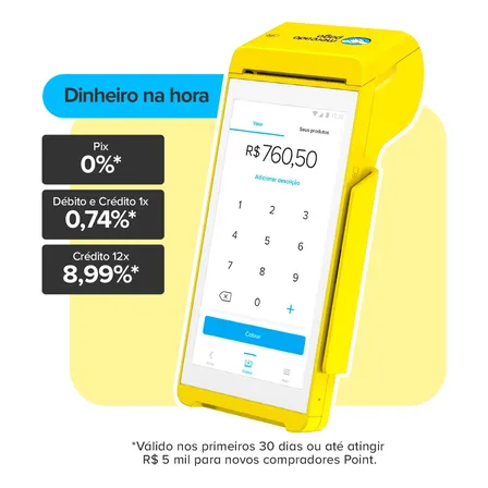 Maquininha De Cartão Mercado Pago Point Smart 2  4g Wifi Nfc Claro