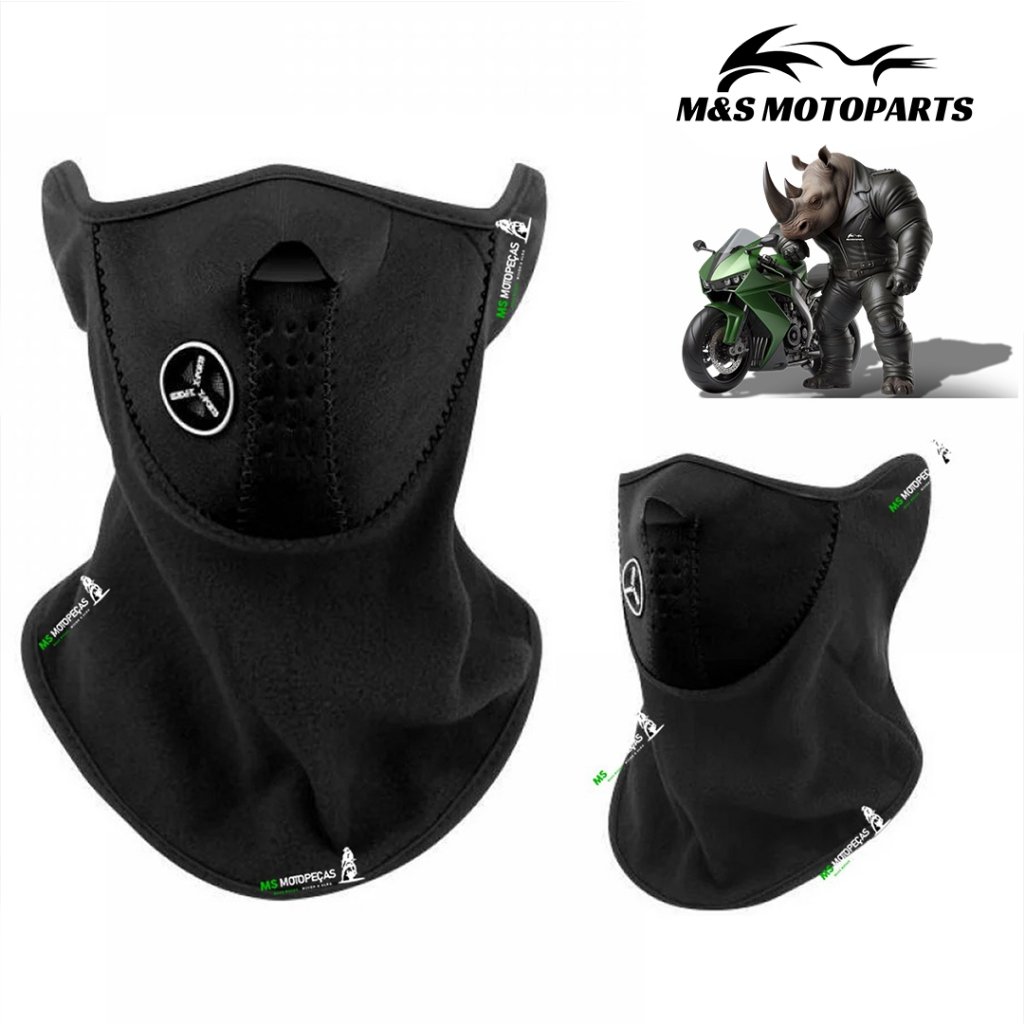 Máscara Facial Balaclava de Neoprene Proteção Moto Motoqueiro Ciclista