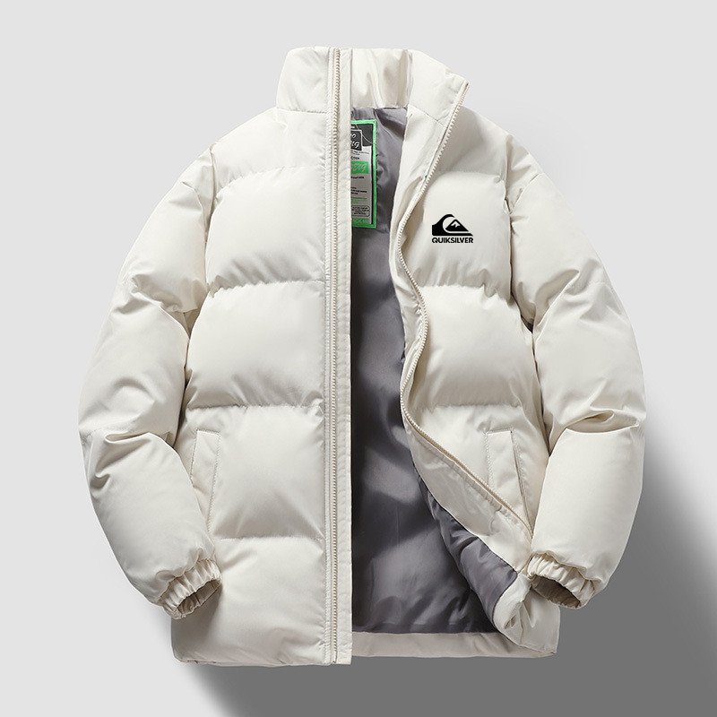 Quiks Jaqueta Espessada De Inverno Masculina Gola Alta Manga Comprida De Algodão Quente E Confortável