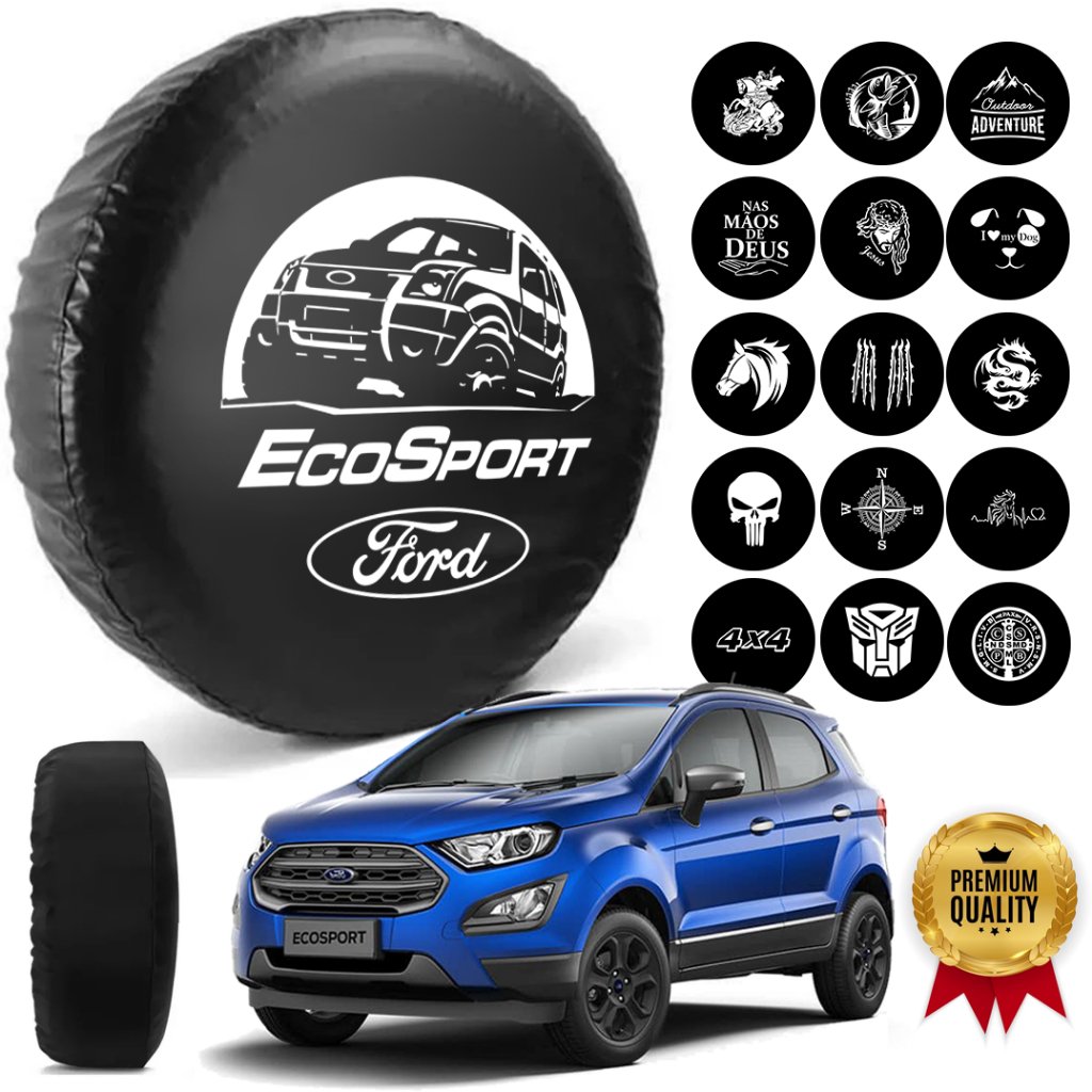 Capa Estepe Ecosport Step Para Pneu Aro 14/15/16 Courvin