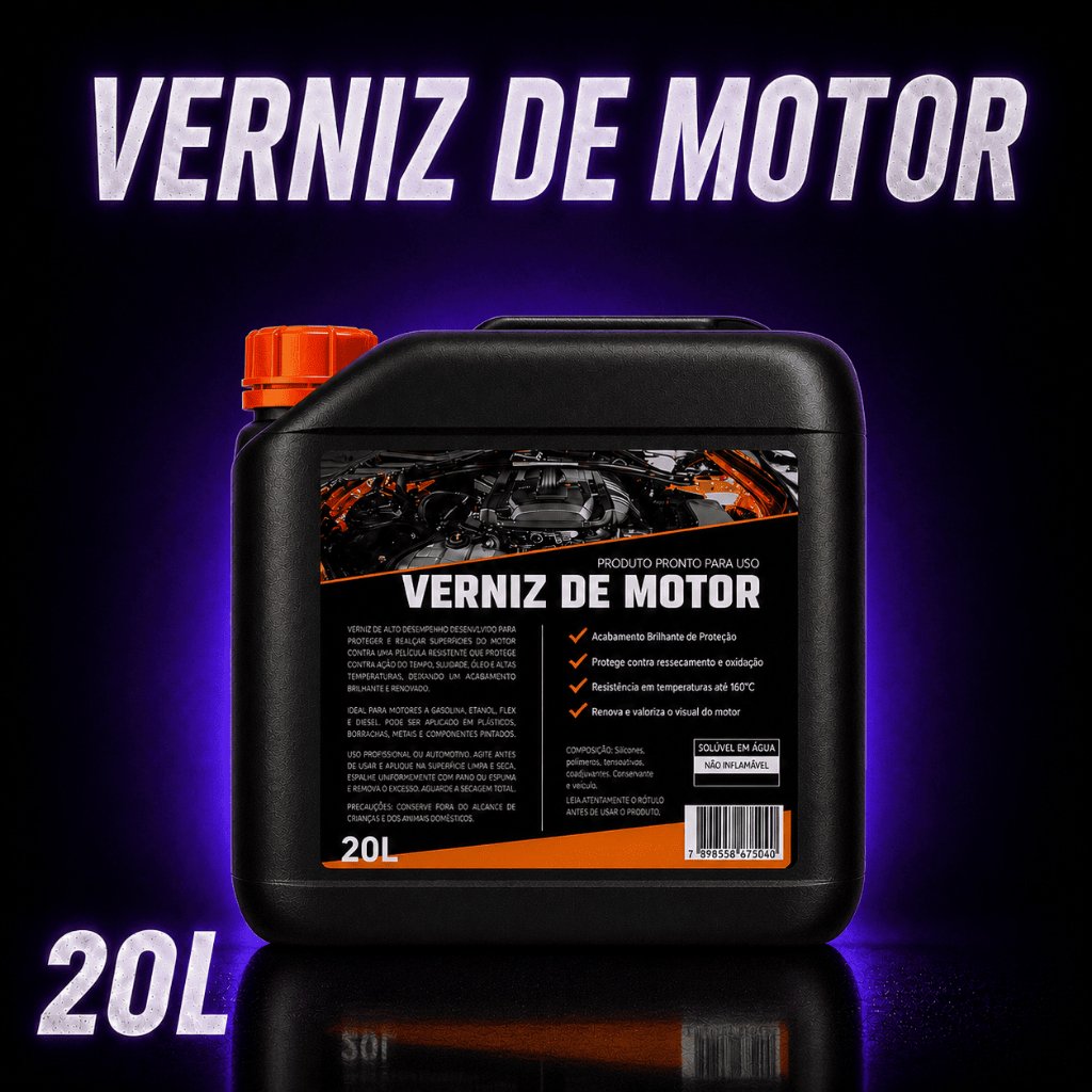 Verniz Finalizador Automotivo para motor e caixa de roda 20 Litros