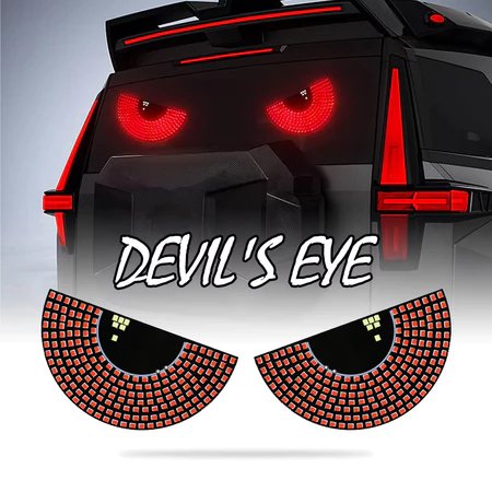 Janela Do Carro LED Olho Diabo DIY  Luzes Alimentado Por USB De Sinal Decoração Luz Atmosfera Acessórios De Decora