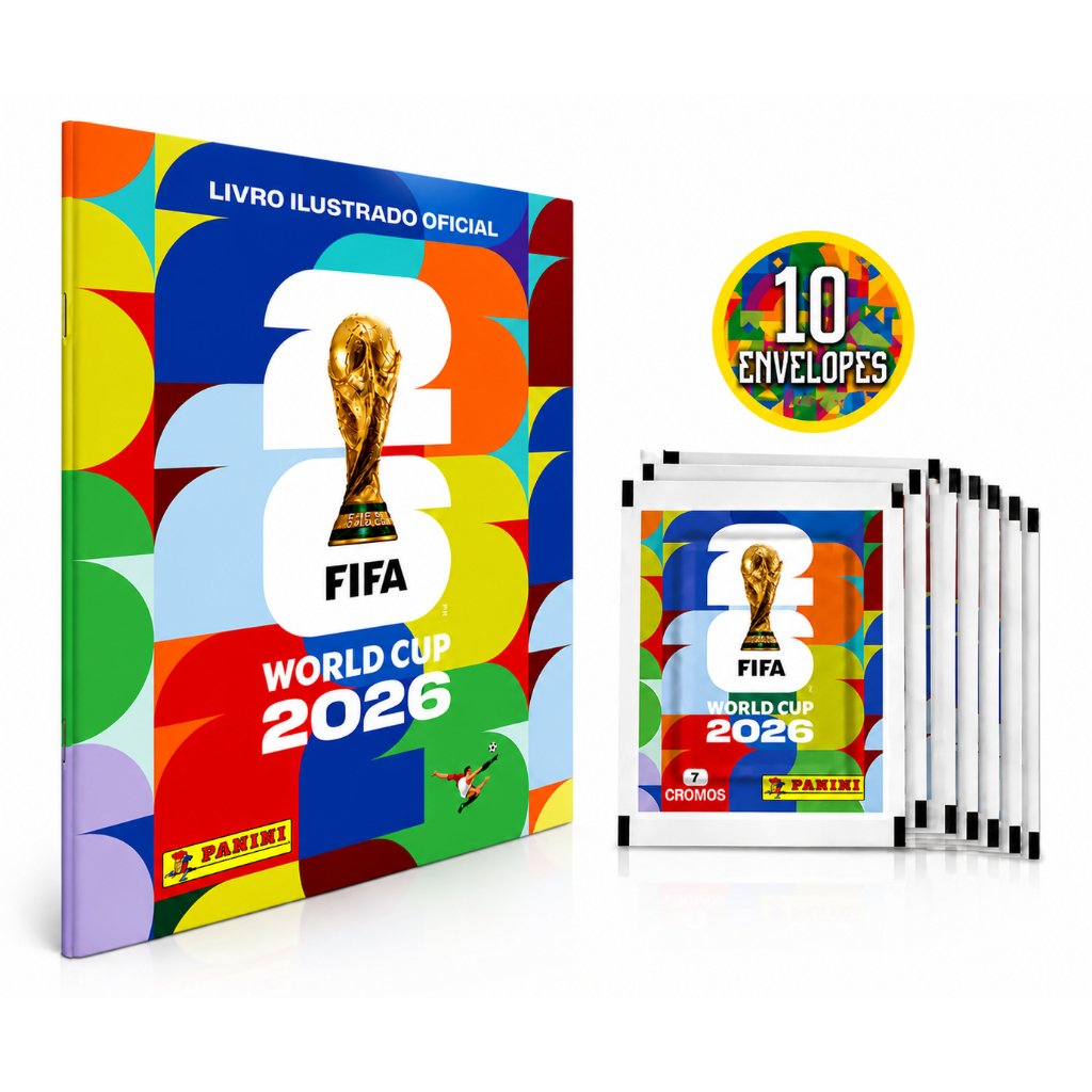 Kit Álbum Copa Do Mundo FIFA 2026 Brochura + 7/21/35/70 Figurinhas Pacotes Colecionáveis Originais