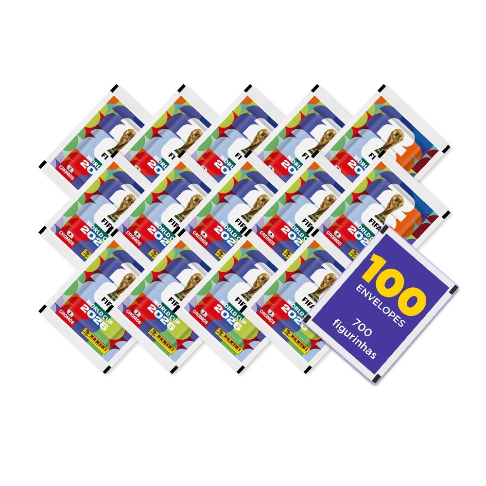 100 Envelopes (700 Figurinhas) Copa do Mundo 2026 - Oficial Panini
