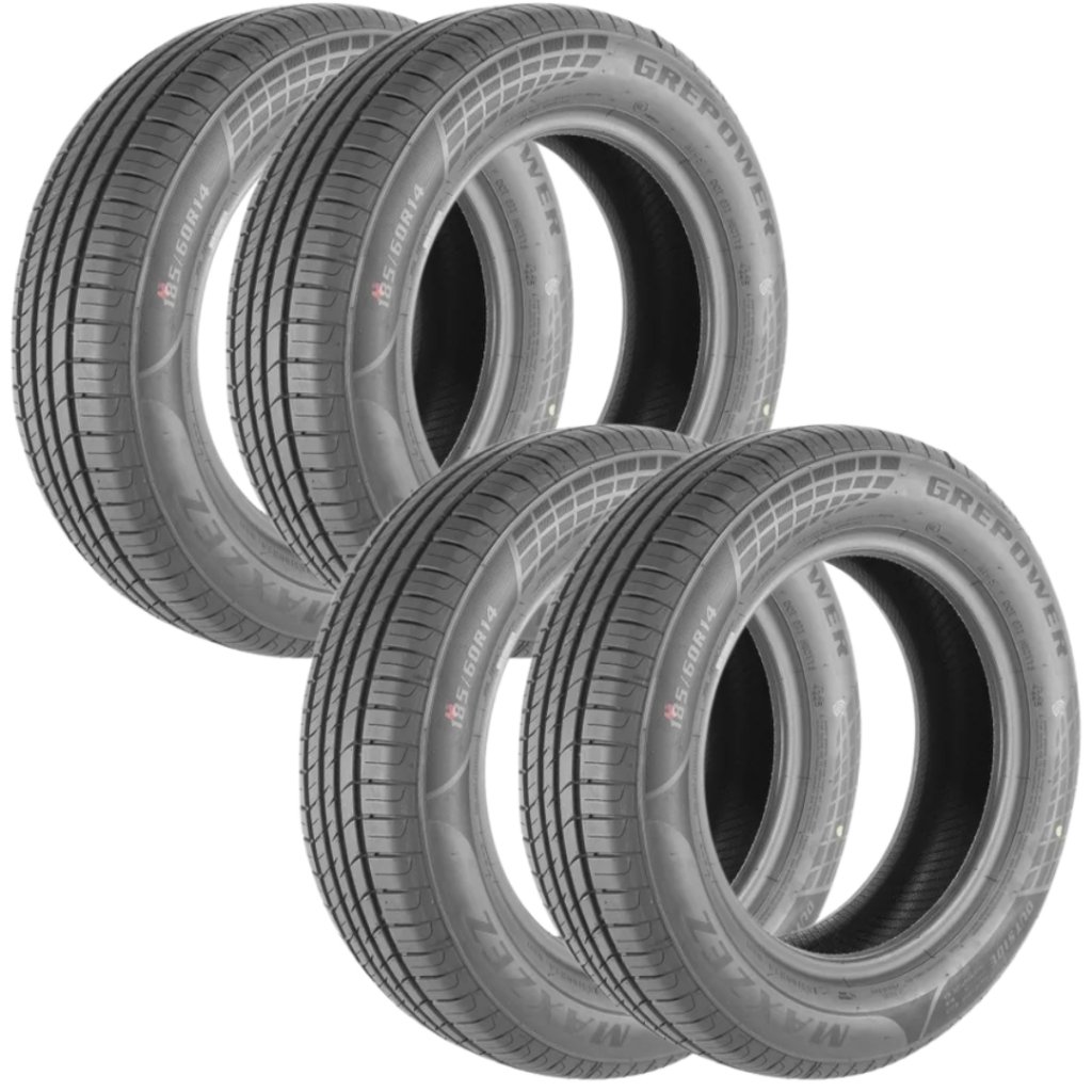 Jogo 4 Pneus 185/60 R14 Maxzez Grepower 82H Novos Aro 14