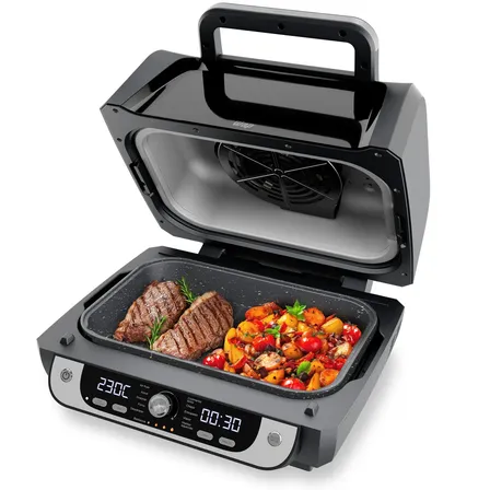 Fritadeira Elétrica Air Fryer Wap Barbecue 10 Litros Com Painel Digital E 12 Funções Preto 220v