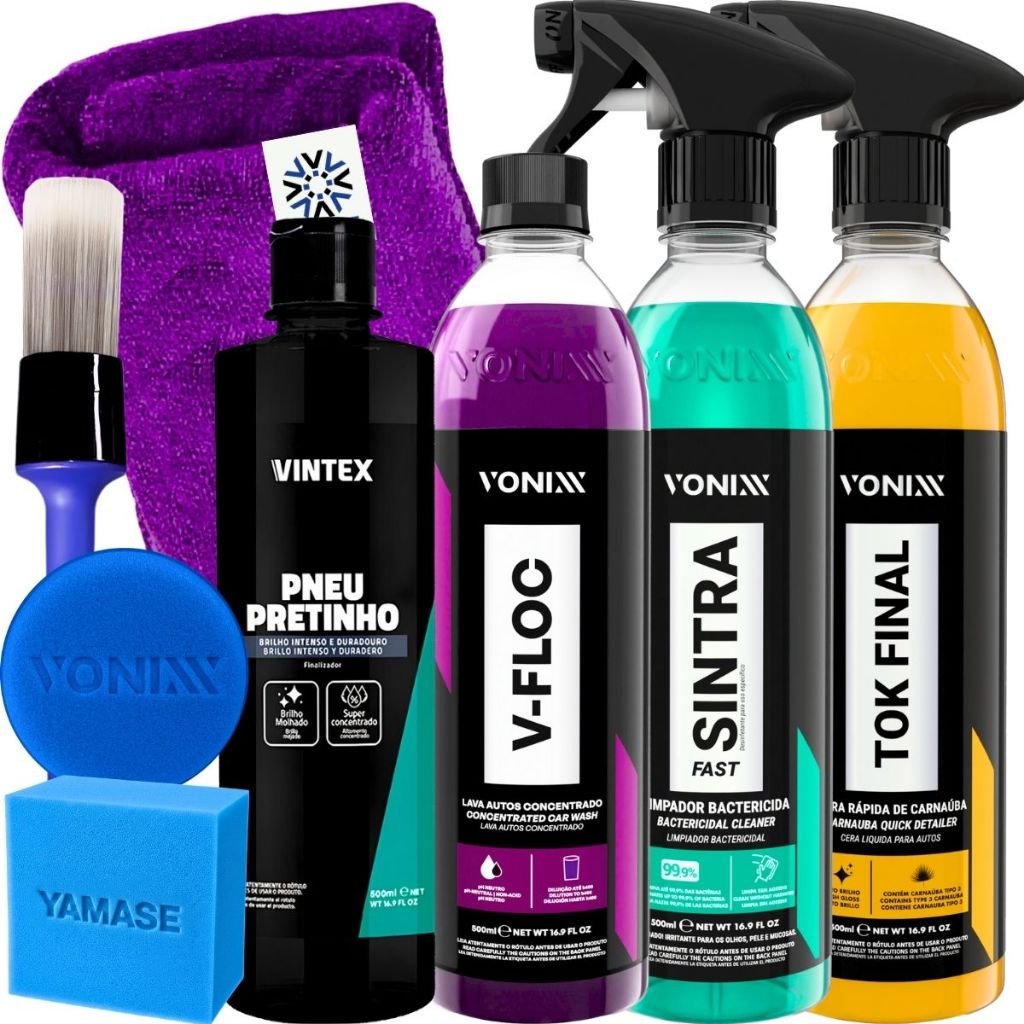 Kit Shampoo V-Floc Cera Tok Final Limpador Sintra Fast Vonixx Pretinho Vintex