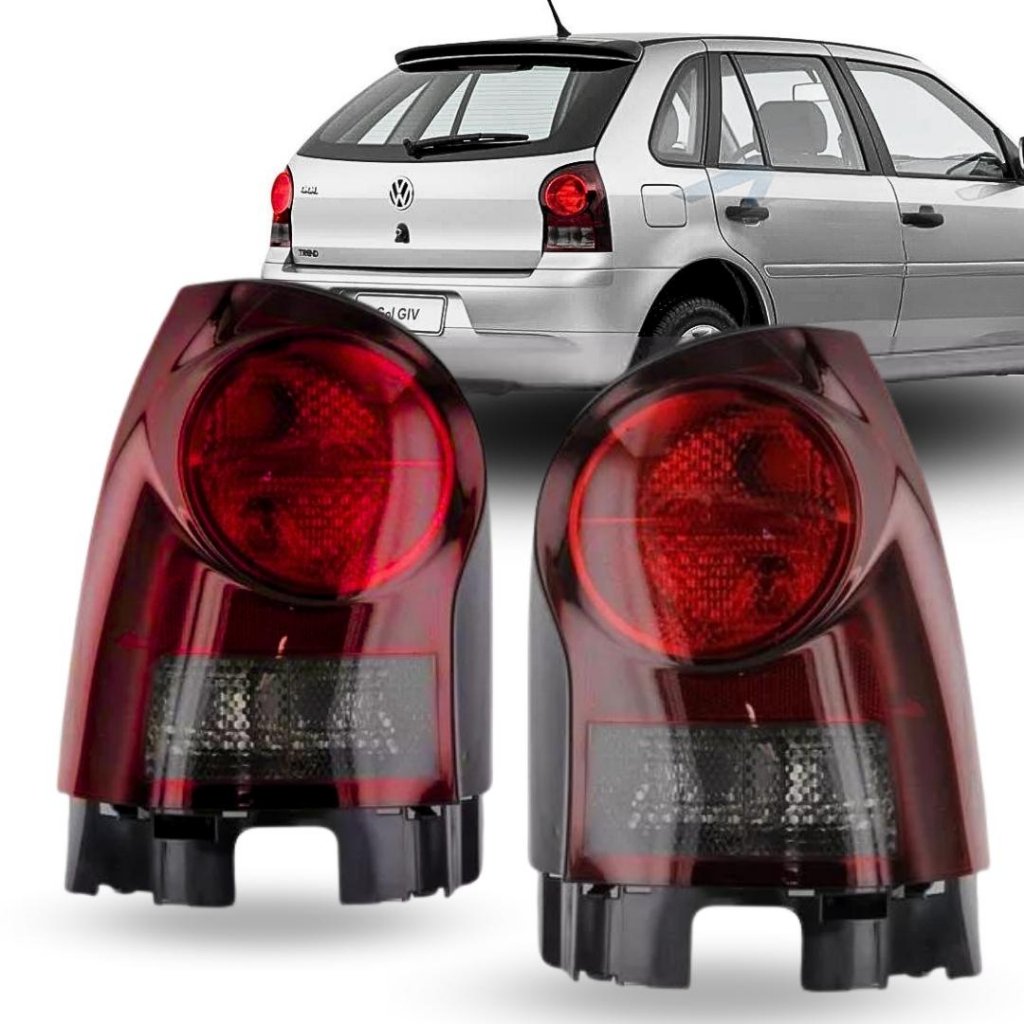 Par Lanterna Traseira Gol G4 Power 2006 2007 2008 2009 2010 2011 Fumê