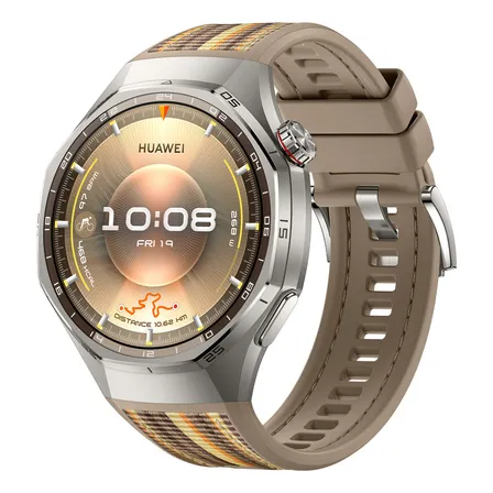 Huawei Watch Gt 6 Gt6 Pro Tela De 1.47  Com Pulseira De Fluoroelastómero Cor Marrom Y Caixa Color Cinza Titânio