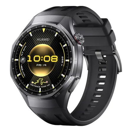 Smartwatch Huawei Watch Gt 6 Pro 46mm De Titânio Com Gps, Ecg E Bateria De 21 Dias Prateado-escuro Preto